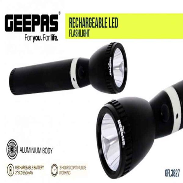 Geepas Original Dubai Rechargeable LED Torch Light GLF 3803 2